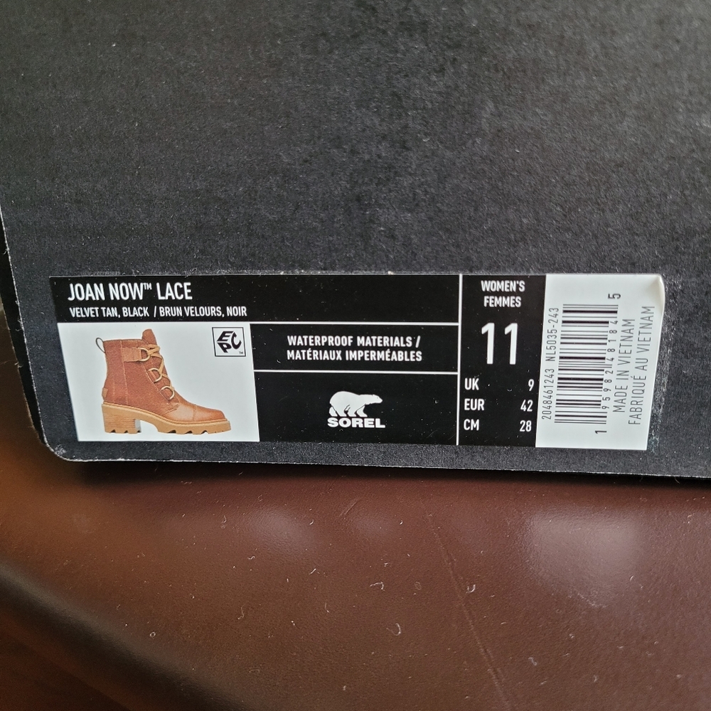 Sorel Joan Now Lace Brown Leather Boots 11 NIB - Picture 3 of 8